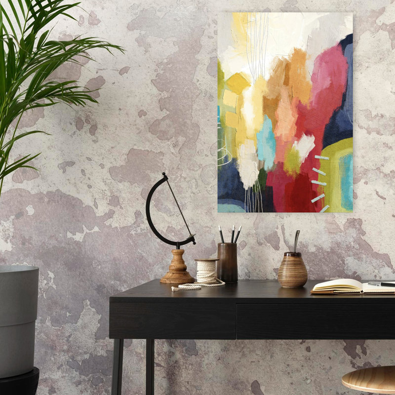 Abstrait, art abstrait abstrait coloré, 24" H x 16" W