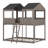 Wood Bunk Bed With Roof, Window, Guardrail-273623678