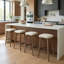 Tabouret de comptoir pivotant rembourré Oliviah-2064121764