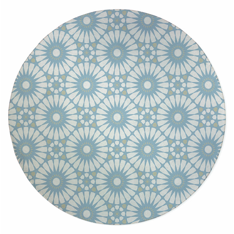 Tapis d'extérieur Sylvia, Rond 5 pi