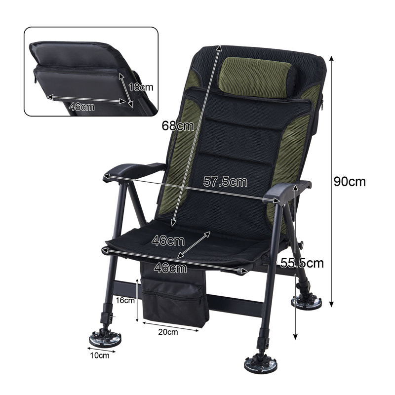 Camay Folding Camping Chair, Green/Black