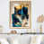 Toile avec cadre flottant or