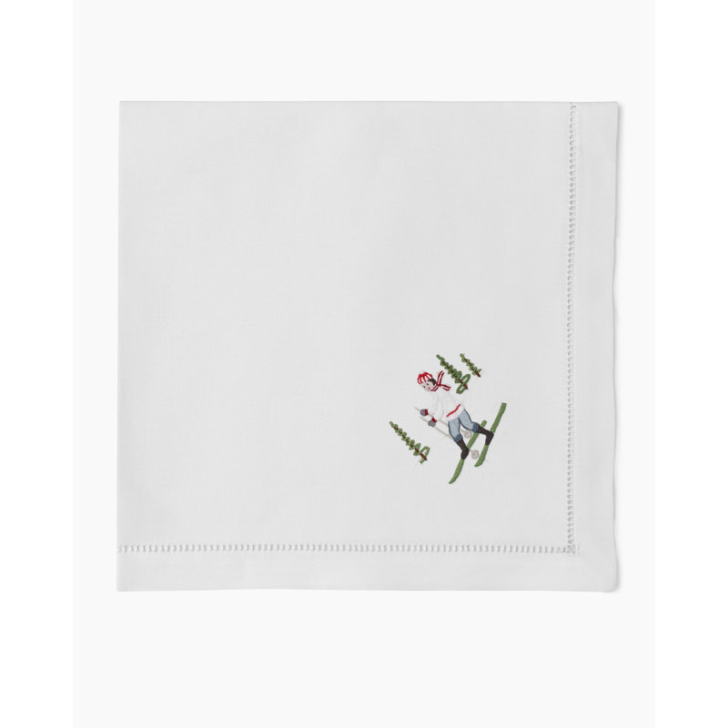 Skiers Napkins, Mixed Set of 4