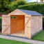 Langley 12 ft. W x 6 ft. D Wooden Storage Shed