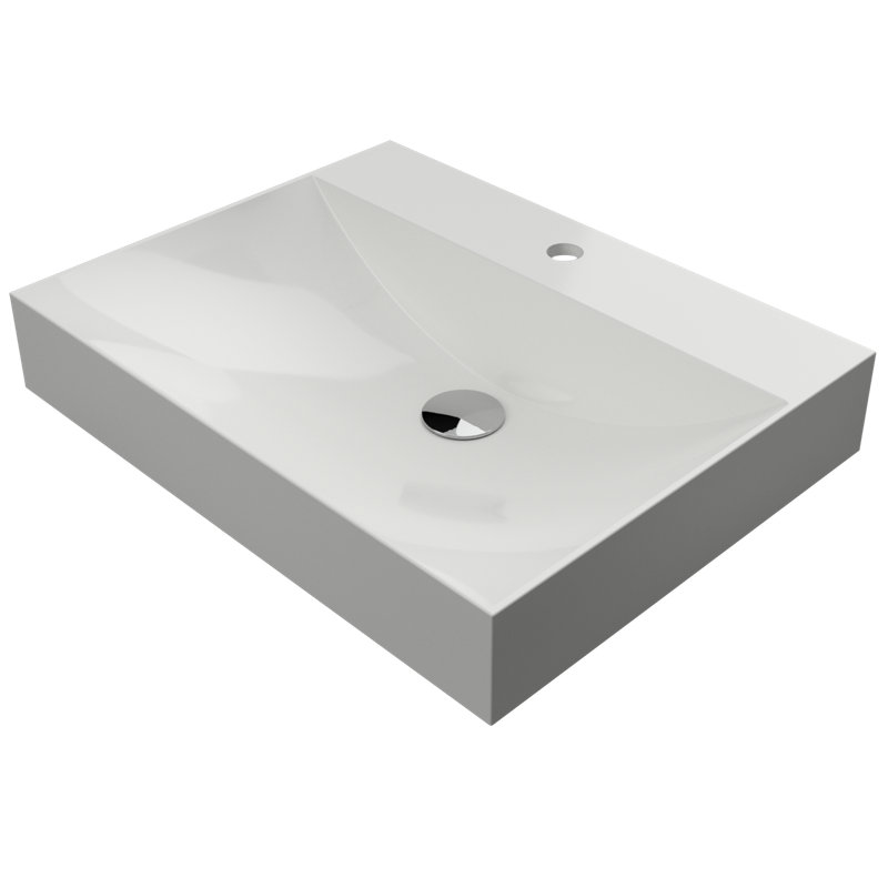 Belfry Bathroom Silsby 600mm L x 460mm W Rectangular Sink, 600 x 460 x 142 mm