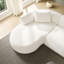 Canapé modulaire surdimensionné en forme de L avec repose-pieds en polyester beige moderne pour le confort du salon