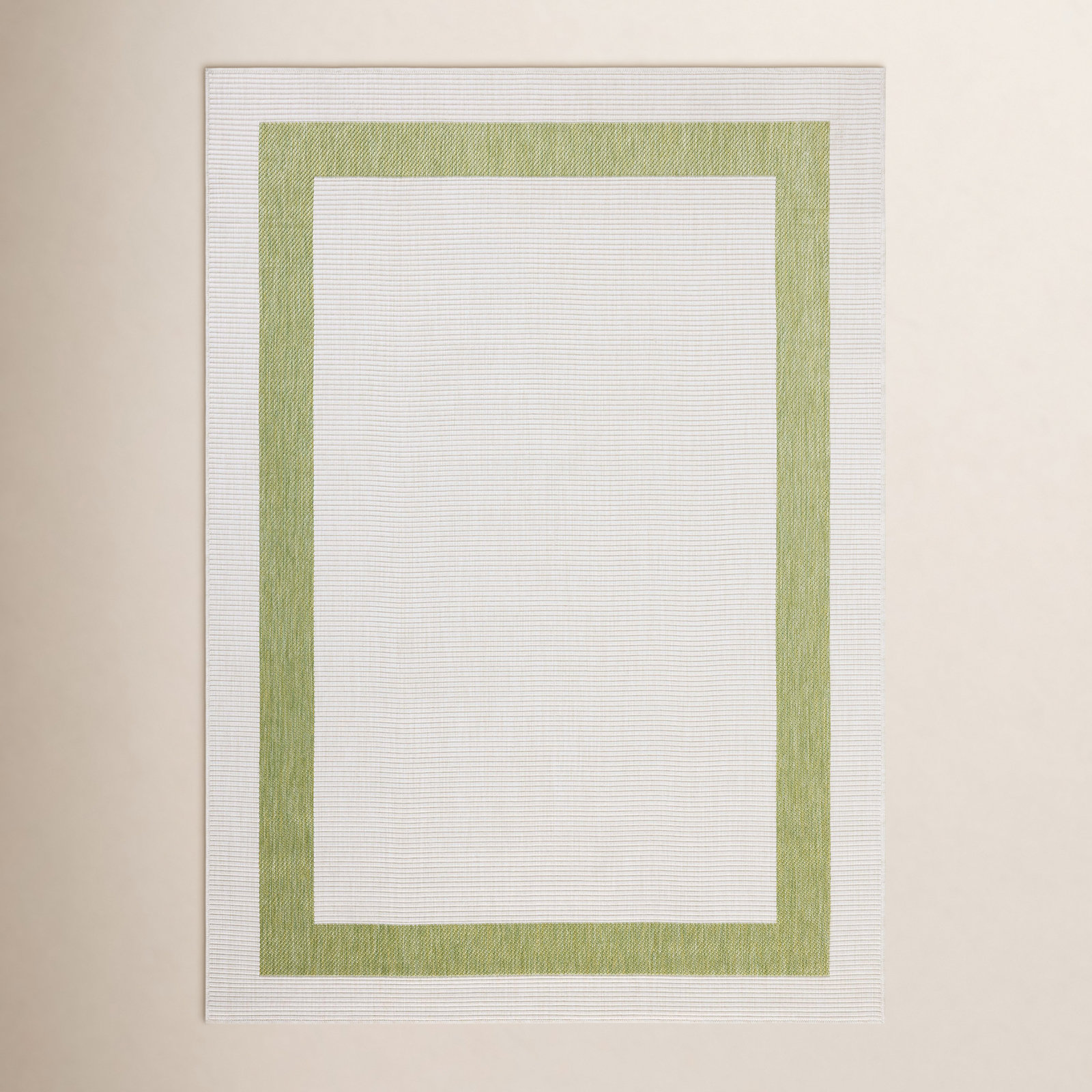 Loloi Easton Green / Ivory Indoor / Outdoor Area Rug, Square 1'6"