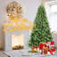 Arbre de Noël artificiel classique 4 pi, 636 pointes PE + PVC, branches articulées réalistes, base en métal stable-1649576561-1649576566