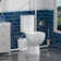 Macerating Toilet with 600W Macerator Pump Upflush Toilet for Basement with Extension Pipe with 4 Water Inlet
