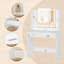 Meuble-lavabo avec miroir lumineux, meuble-lavabo à 2 tiroirs avec 
3 lumières DEL mode et 3 tablettes