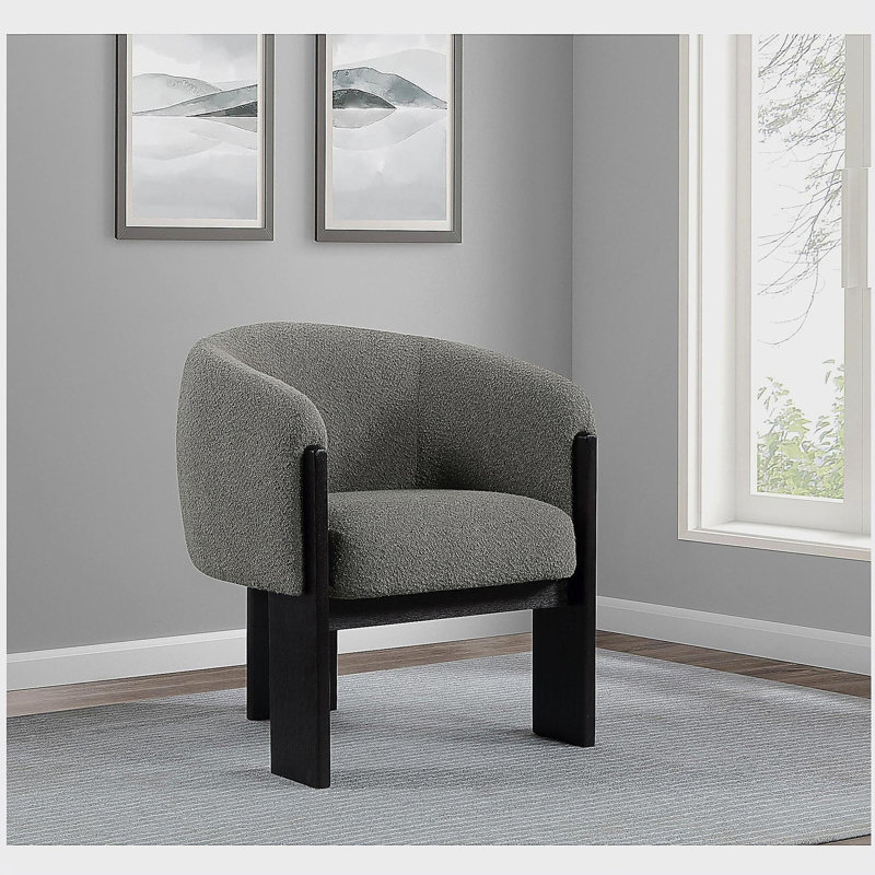 Fauteuil d'appoint rembourré brun Maciel