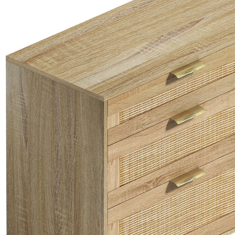 Commode 51 "en rotin avec tiroirs