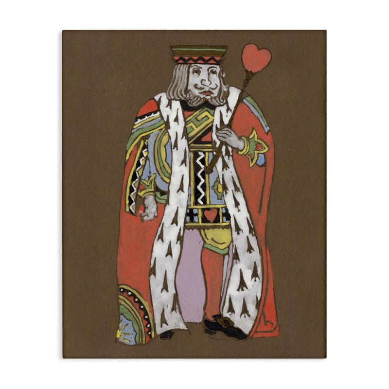 «King King Card Card», art mural sur toile par June Erica Vess, H 48 po x l 36 po