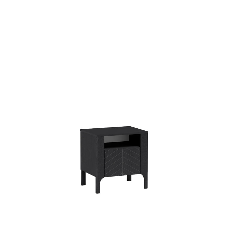 Bedside Cabinet Malumi MM-10 Cashmere, Black Painflow