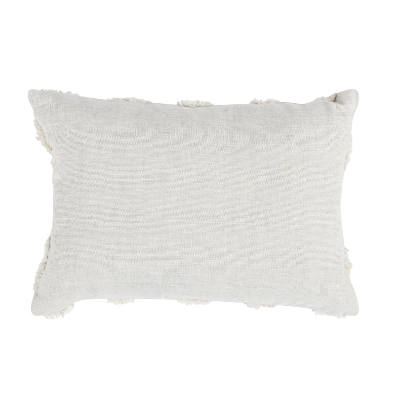 Evangeline Rectangular Pillow Cover & Insert, Ivory Geometric, 14" x 20"