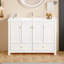 Ensemble de meuble-lavabo avec lavabo en résine, 4 portes à fermeture douce et 2 tiroirs-1315064060