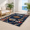 Tapis intérieur et extérieur bleu Transport