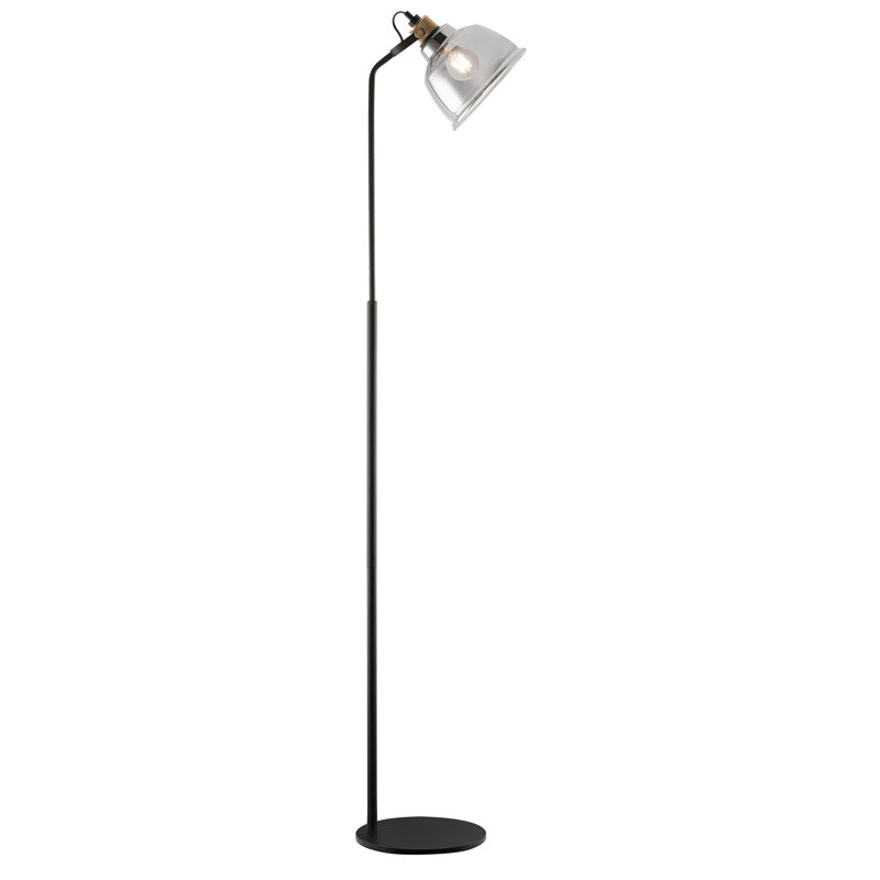 Craigsville 158cm Black Task Floor Lamp, Silver