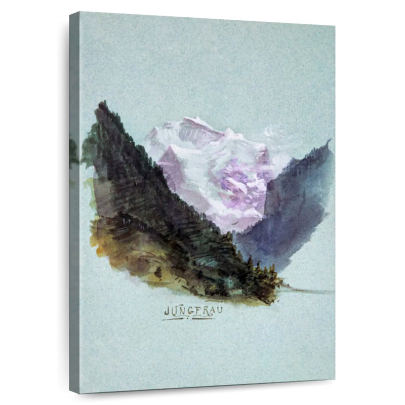 Carnet de croquis Alvord Jungfrau de Splendid Mountain Watercolors 1870, H 39 po x l 26 po