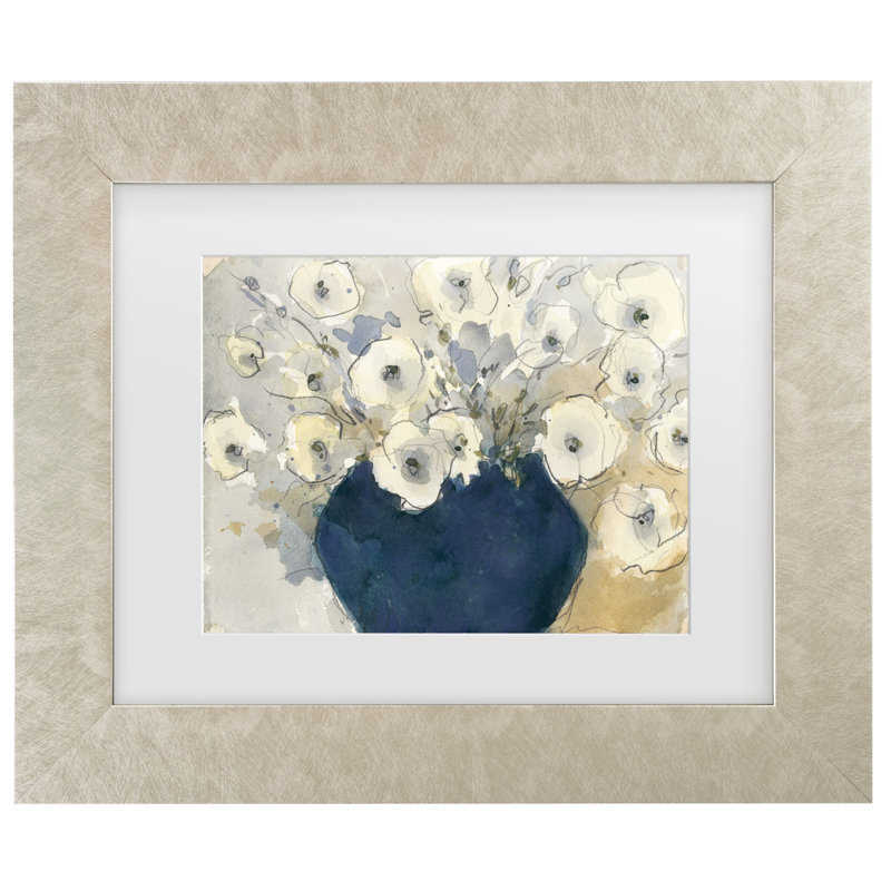 «White Blossom Study II» par Samuel Dixon, Champagne, H 14,5 po x l 17,5 po x P 0,625 po