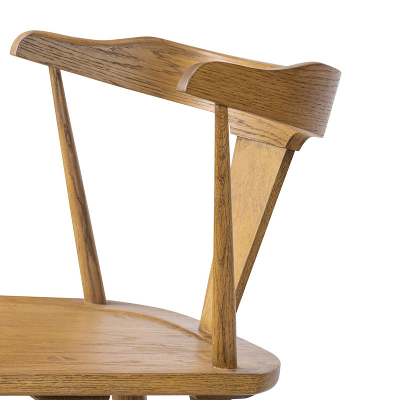 Garth Solid Wood Bar Stool, Sandy Oak, Bar Stool (29" Seat Height)