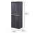 Sterilite Adjustable 4-Shelf Gray Storage Cabinet With Doors