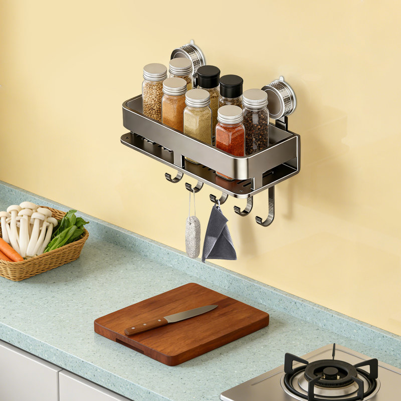 Étagère de douche à ventouse Modern, 5.32" H x 11.81" W x 5.12" D