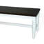 Banc Orso, blanc cassé, acajou brun foncé et bois de mindi, 52 po