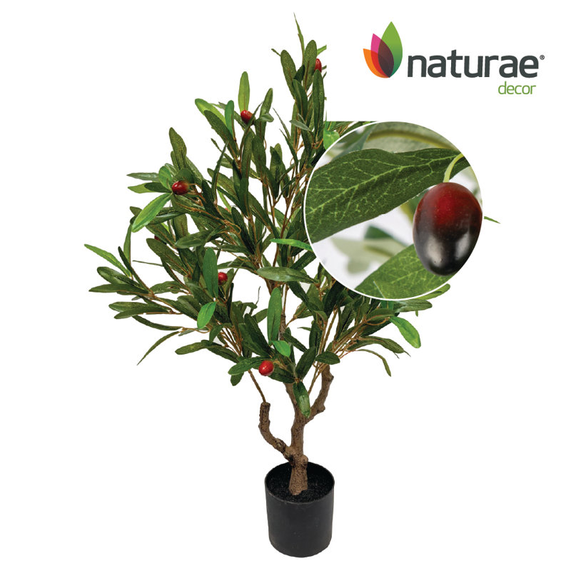  Arbre d'olivier artificiel 33 po, convenant à une utilisation intérieure et extérieure