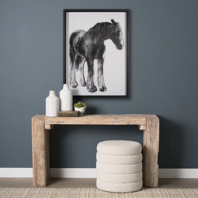 Equine Sketch 5 by Manny Woodart a Hand Embelished Textured Framed Art Print