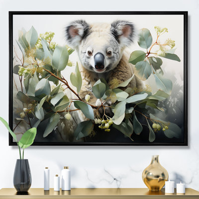 Watercolor Koala Tree Observer 3 - Koala Animal Wall Art