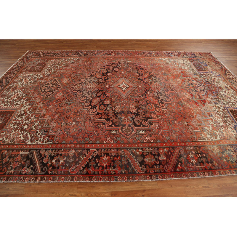 Tapis géométrique en laine 8 x 12