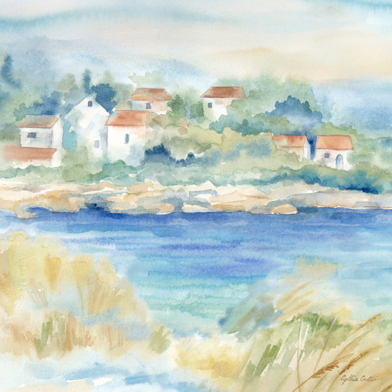 «Ikie Mediterranean Breezes II» par Cynthia Coulter - impression sur toile tendue, H 36 po x l 36 po