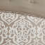 Ensemble d'édredon 8 pièces jacquard brun clair / ivoire très grand-128898506-128898509
