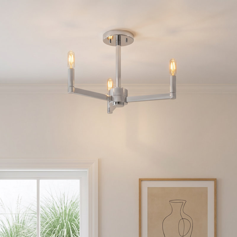 Patoma Semi Flush Mount, Chrome