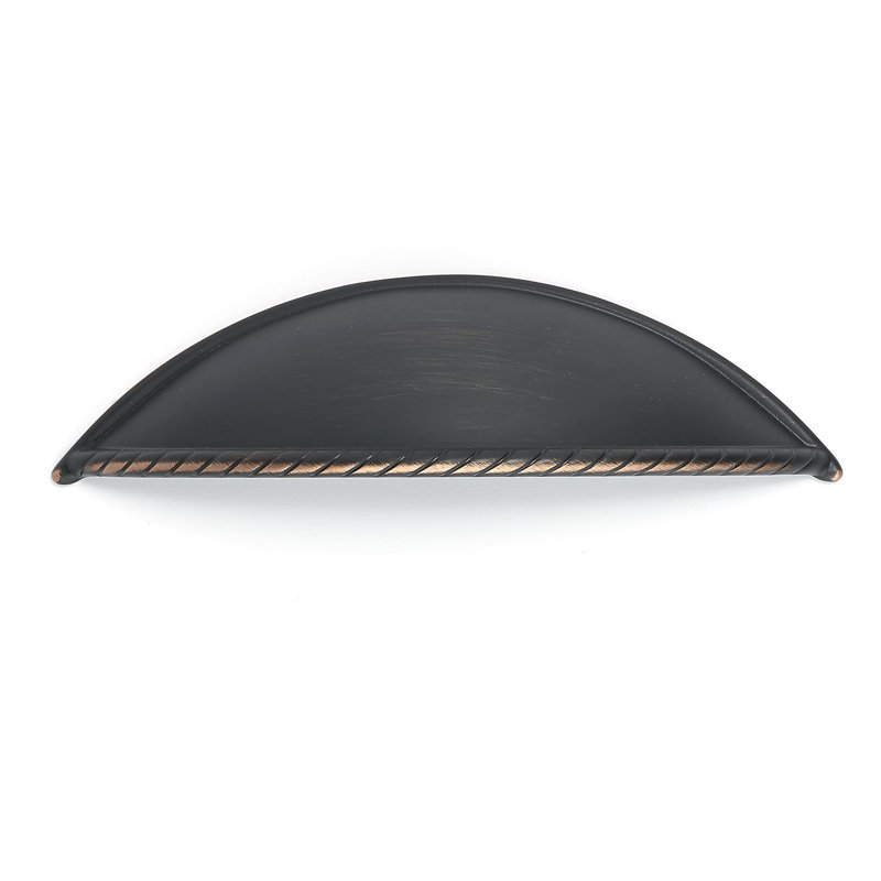 3 25/32" Center to Center Cup Pull, Brushed Oil-Rubbed Bronze