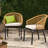 Hip Outdoor Chair - Brown Pe , Stable Metal Frame, Water- Covers Graceful Backyard Chairs Powder-Coated Base, Cozy Seat Cushions