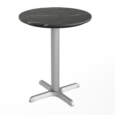 Commercial All-Weather Seamless Surface Tabletop with Crisscross Base