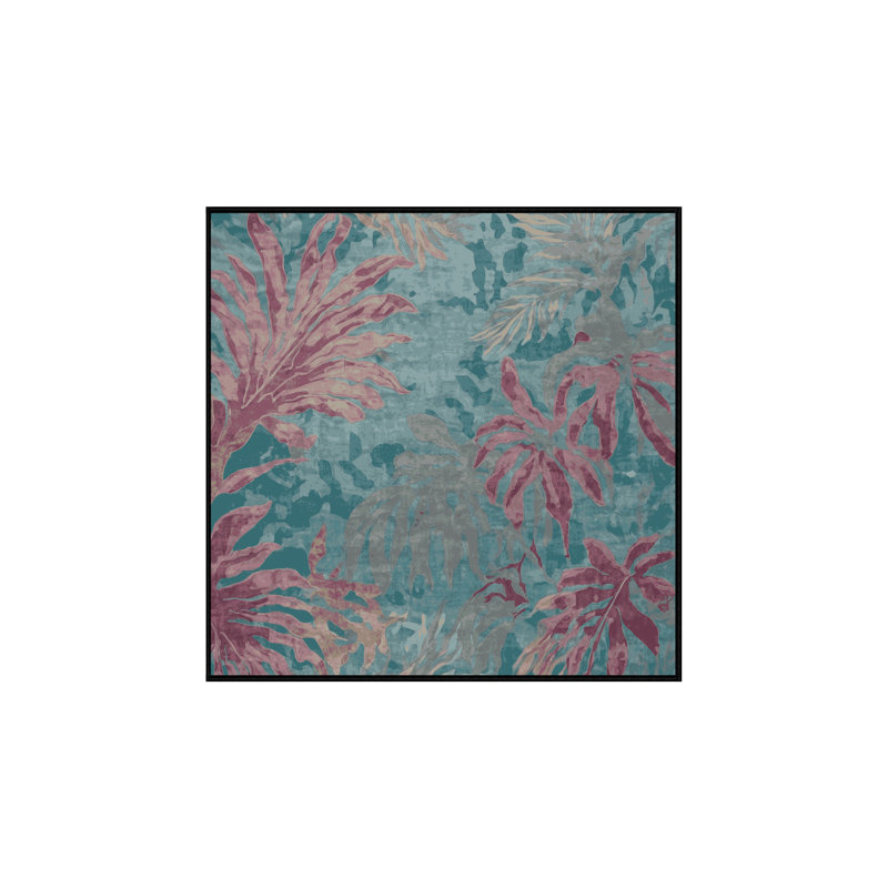 Machine Washable Gray Area Rug, Square 4'