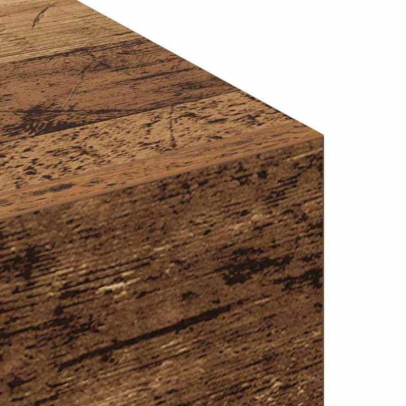 vidaXL Wall Cabinet Wall-mounted Engineered wood Storage Unit Rustic Design, Old Wood/Gold