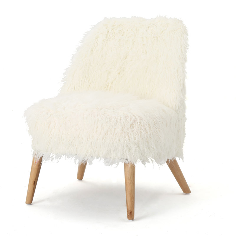 Upholstered Side Chair, White