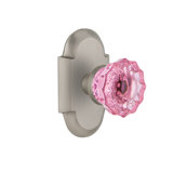 Cottage Plate with Crystal Pink Door Knob