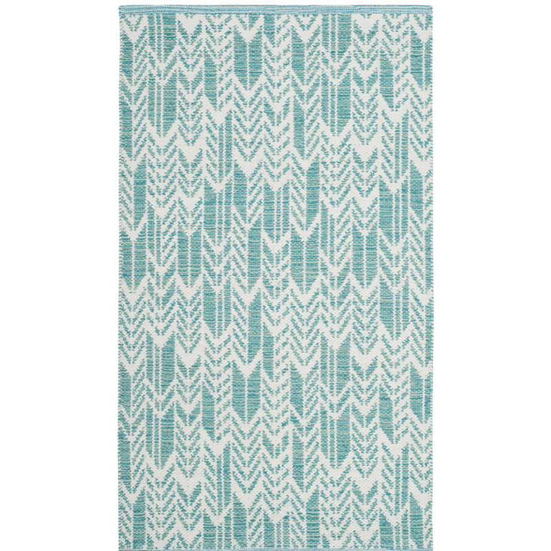 Legaspi Hand Woven Performance Chevron Rug, Rectangle 5' x 8'