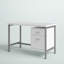 Bureau d'ordinateur personnel en métal pour ordinateur portable configurable à droite ou à gauche avec tiroirs de rangement de L 48 po-81110841