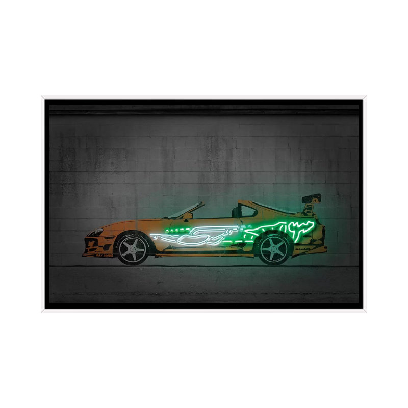 « Supra » par octave Mielu-impression d’art graphique, Pas de tapis, H 18 po x l 26 po x P 1,5 po, Toile blanche encadrée