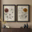 «Vintage Botanical Floral Study Classic Antique», ensemble de 2 reproductions d'art mural encadrées de qualité supérieure sur papier 26 po x 36 po-121103520