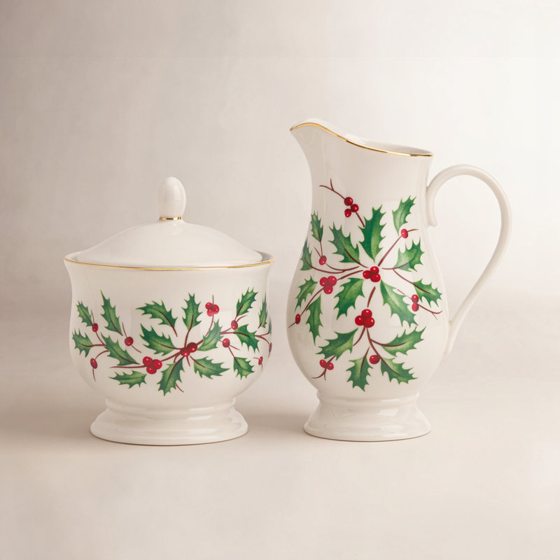Ensemble sucrier et crémier Lenox