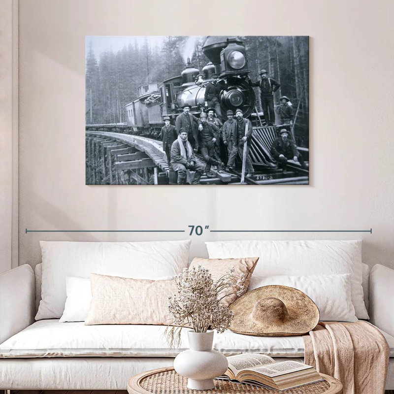 Lilie Railroad Construction Crew 1886, H 30 po x l 45 po