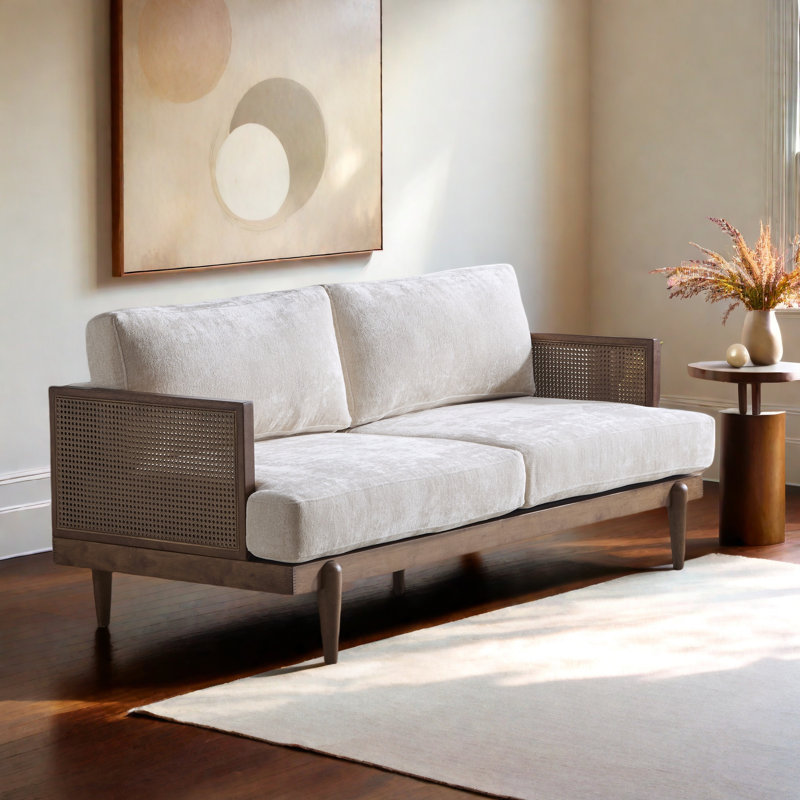 Canapé Dayton, Noyer, Beige