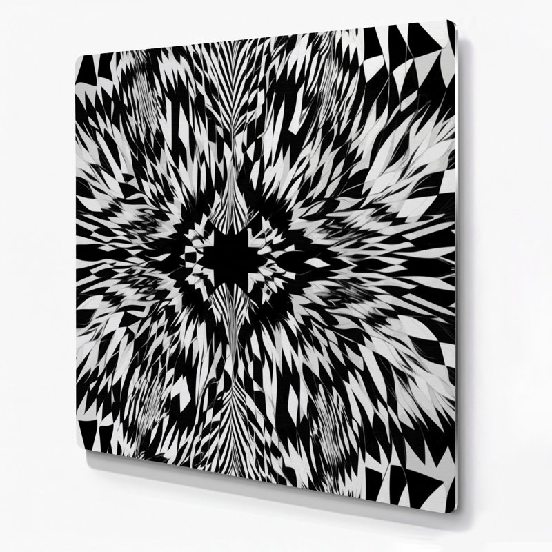 Art mural noir Op Art 1